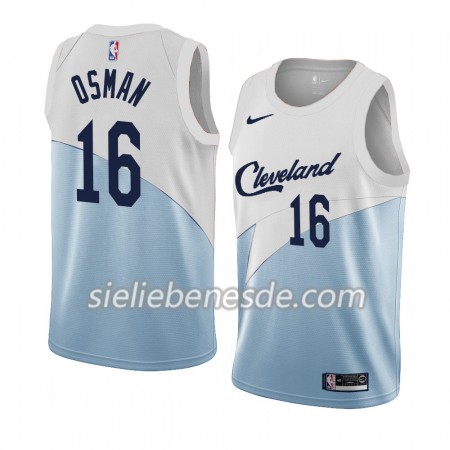 Herren NBA Cleveland Cavaliers Trikot Cedi Osman 16 2018-19 Nike Blau Weiß Swingman